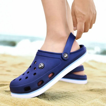 Мъжки летни външни облекла Студентски сладки плажни обувки Head Cool Slip-ons Противоплъзгащи се удебелени обувки Eva с плосък ток Slip-on обувки