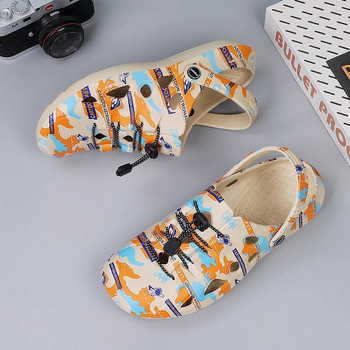 Summer Beach Slippers Men 2023 Mules Ανδρικά καλοκαιρινά τσόκαρα για άντρες Σανδάλια εξωτερικού χώρου Slide Ανδρικά παπούτσια κήπου Ανδρικά καλοκαιρινά τσόκαρα Zapatos