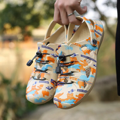 Summer Beach Slippers Men 2023 Mules Ανδρικά καλοκαιρινά τσόκαρα για άντρες Σανδάλια εξωτερικού χώρου Slide Ανδρικά παπούτσια κήπου Ανδρικά καλοκαιρινά τσόκαρα Zapatos