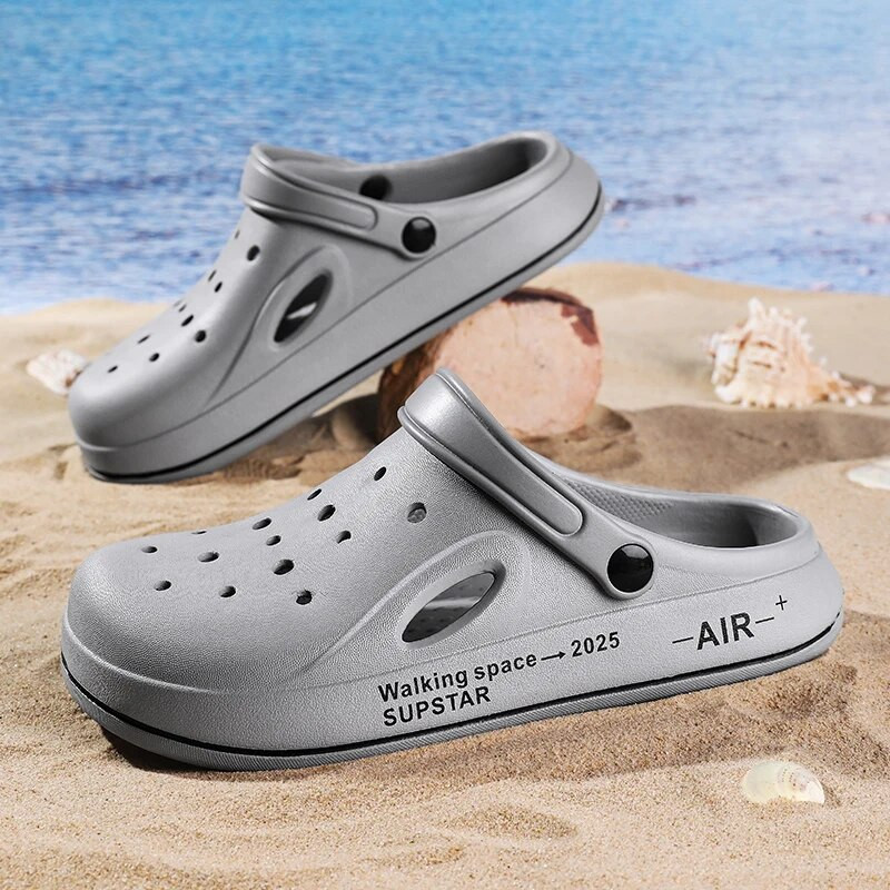 Klasične cipele s rupama za muškarce, sandale za plažu na otvorenom, neklizajuće, kućne, vrtne cipele Baotou modne ležerne papuče, lagane mule