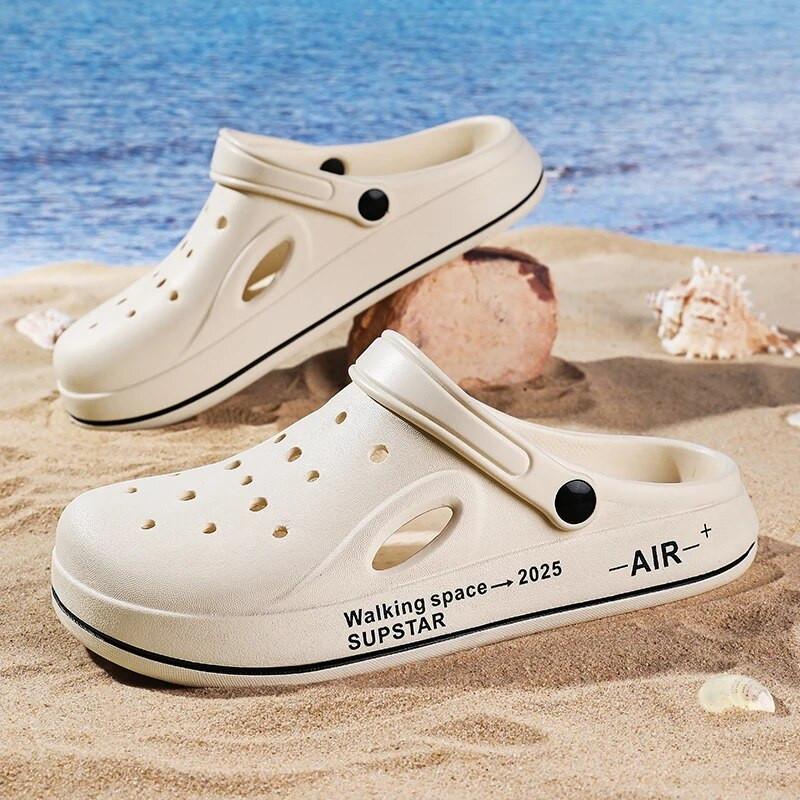 Klasične cipele s rupama za muškarce, sandale za plažu na otvorenom, neklizajuće, kućne, vrtne cipele Baotou modne ležerne papuče, lagane mule