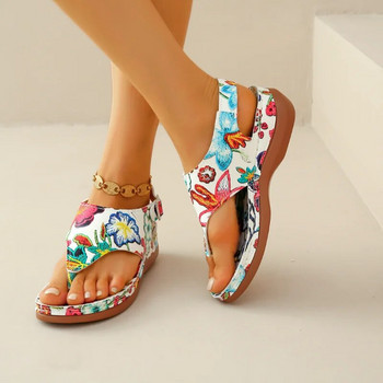 Дамски сандали Ортопедични обувки на токчета Сандали 2023 Лято Нова мода Обувки с катарама за жени Плажни джапанки Zapatos De Mujer