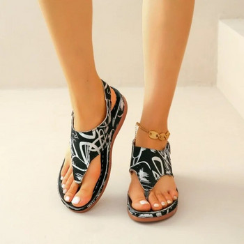 Дамски сандали Ортопедични обувки на токчета Сандали 2023 Лято Нова мода Обувки с катарама за жени Плажни джапанки Zapatos De Mujer