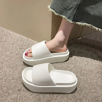 8 см нови EVA чехли с дебела подметка за жени Модни домашни чехли на платформа за летни връхни дрехи Неплъзгащи се повдигнати чехли за жени
