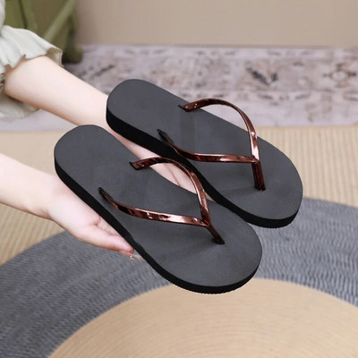 Flip-flops femei vară exterior pantofi de plajă cu fund plat Sandale pantofi pentru femei papuci Slide interior casă chaussure femme