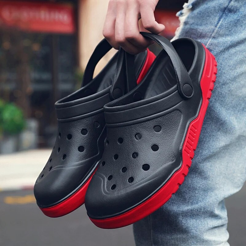 Klasisks vīriešu sieviešu āra sandales Čības Pludmales koka tupeles Ērtas Mīkstas Kluģes Dārza apavi Vīriešu ikdienas apavi Liels izmērs 49 50 51