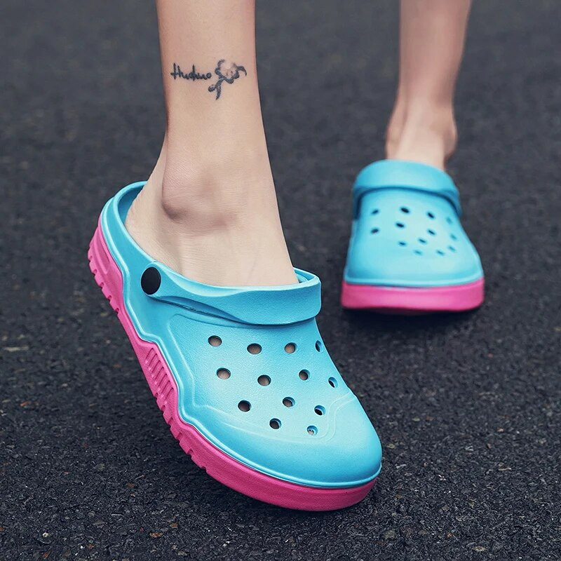 Klasisks vīriešu sieviešu āra sandales Čības Pludmales koka tupeles Ērtas Mīkstas Kluģes Dārza apavi Vīriešu ikdienas apavi Liels izmērs 49 50 51