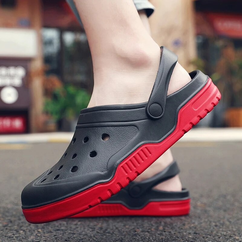 Klasisks vīriešu sieviešu āra sandales Čības Pludmales koka tupeles Ērtas Mīkstas Kluģes Dārza apavi Vīriešu ikdienas apavi Liels izmērs 49 50 51