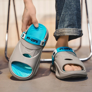 Нов стил Летни мъжки чехли EVA Мъжки джапанки Външни плажни сандали Young Fashion Мъжки сандали Дебело дъно Нехлъзгащи се обувки
