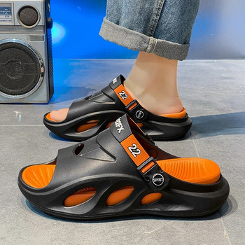 Нов стил Летни мъжки чехли EVA Мъжки джапанки Външни плажни сандали Young Fashion Мъжки сандали Дебело дъно Нехлъзгащи се обувки