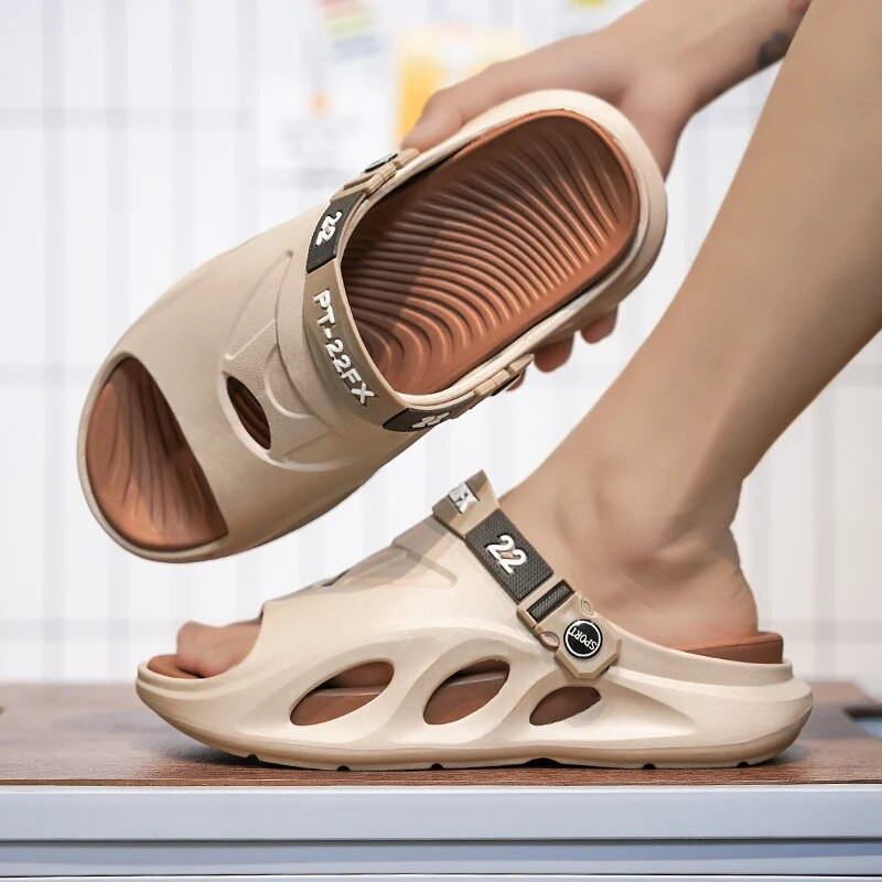 Uus stiil suvised meeste sussid EVA Meeste plätud õues rannasandaalid Noor mood meeste sandaalid paksu põhjaga libisemiskindlad kingad