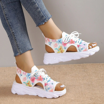 2023. gada sandales, sieviešu vasaras ikdienas apavi ar platformu