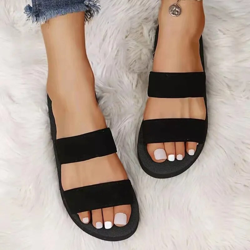 2023 Női Lapos Flip-flop Papucs Kényelmes Csúszásmentes Szandál Bohém Stílusú Flip Flop Otthon Fürdőszoba Divat Papucs Csúszda