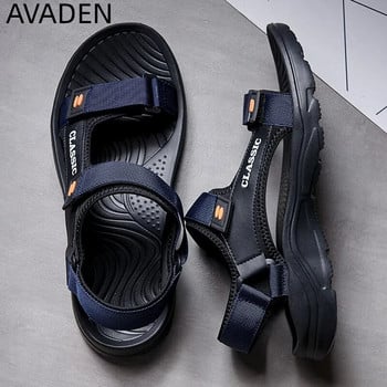 Плажни сандали за мъже Устойчиви на износване Нехлъзгащи се Модни дишащи Модерни Универсални удобни външни обувки на платформа Летни основни