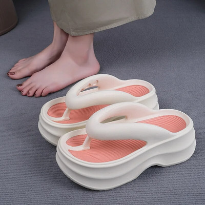 Nyári női papucsok kényelmes, csúszásmentes EVA vastagtalpú szandálok 2024 új divatos kültéri, puha talpú női papucsok