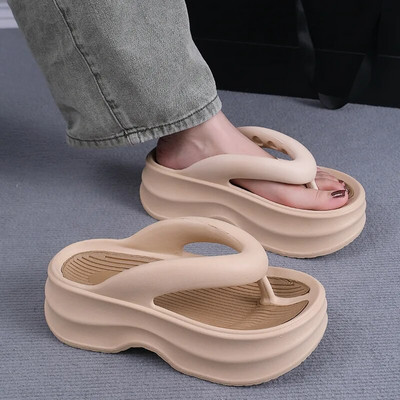 Nyári női papucsok kényelmes, csúszásmentes EVA vastagtalpú szandálok 2024 új divatos kültéri, puha talpú női papucsok