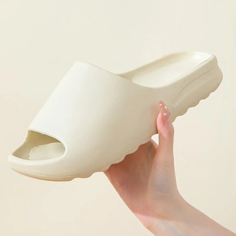 Női Vastag Platform Felhő Papucs Nyári Strand Eva Puha Talp Slide Szandál Szabadidő Férfi Női Beltéri Fürdőszoba Csúszásgátló Cipők