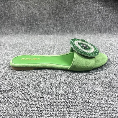 Sieviešu plakanas sandales, kalnu kristāla rotājumi, burvīgas pludmales sandales 2024. gada vasaras āra čības Krāšņi ikdienas sieviešu apavi