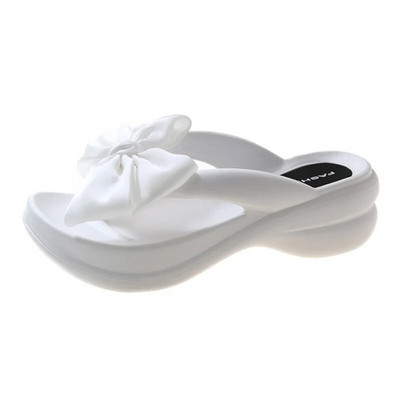 Rózsaszín, nagy csípős papucs nőknek, 2023 nyár, csíptetős lábujjjal, platform szandál, női vastag talpú, csúszásmentes strandpapucs