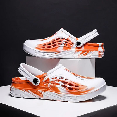 Férfi szandálok 2023 nyár EVA új nagy méretű férfi klumpák könnyű strandpapucsok légáteresztő férfi tornacipők szandálok kerti klumpák