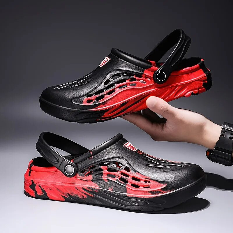 Férfi szandálok 2023 nyár EVA új nagy méretű férfi klumpák könnyű strandpapucsok légáteresztő férfi tornacipők szandálok kerti klumpák