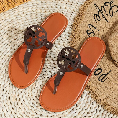 Sieviešu, 2023. gada vasaras lielizmēra sieviešu pludmales apavi ar atvērtu purngalu, ikdienas slīdkurpes sievietēm āra sandales