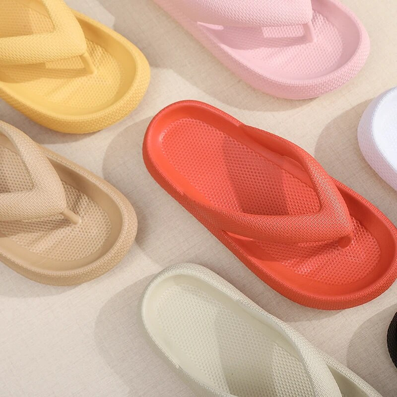 Flip papucsok nagykereskedés nyári tangapapucsok szabadtéri strandszandálok EVA alkalmi lapos platform kényelmes cipők női pár vastag talpú