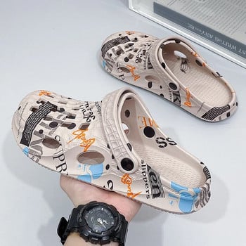 Παντόφλες Ανδρικά καλοκαίρι 2023 Νέα αντιολισθητική μόδα εσωτερικού χώρου για το σπίτι Αδιάβροχα ανδρικά παπούτσια Παντόφλες με χοντρή σόλα ανδρικό σανδάλι