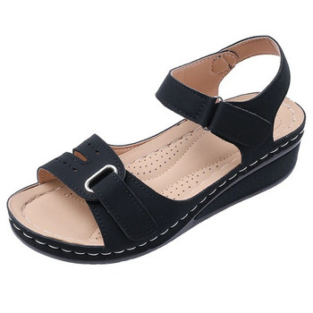 Нови летни дамски сандали с отворени пръсти Модни плажни дамски сандали на платформа с катарама Дамски обувки Дамски ортопедичен сандал