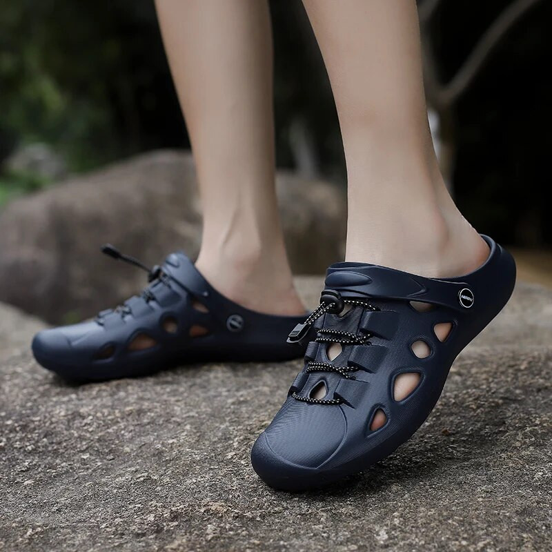 Nyári kültéri férfi klumpák légáteresztő strandszandálok férfi kerti EVA klumpák könnyű csúszdák Férfi papucsok alkalmi Sandale Homme