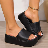 Platformas Kurpes Sieviešu Modes PU Ādas Čības Sieviešu Vasaras Mīksta Zole Eva Iekštelpu Sandales Slaidi Sieviešu Zapatos De Mujer