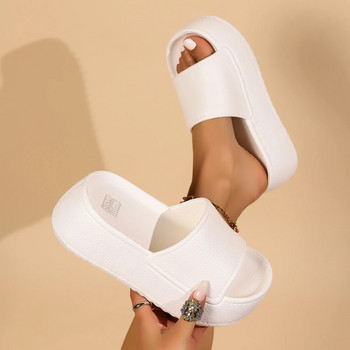 Πλατφόρμα Παπούτσια Γυναικεία Μόδα PU Δερμάτινα Σφήνα Παντόφλες Γυναικεία Καλοκαιρινή Μαλακή Σόλα Eva Εσωτερικά Σανδάλια Διαφάνειες Γυναικεία Zapatos De Mujer