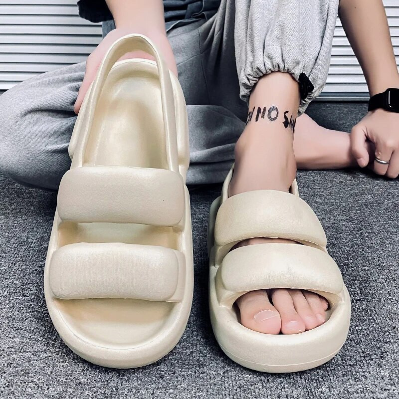 Vīriešu apavi EVA mīksta vīriešu sandales ar biezu zoli pludmales apavi Vīriešu elpojoši ikdienas apavi Vīriešu Tenis Luksusa apavi Vīriešu vulkanizēti apavi