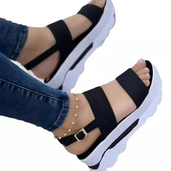 Дамски сандали на танкетка Летни нови дамски обувки с ниска платформа Сандали Модни обувки на ток Дамски обувки Танкетки
