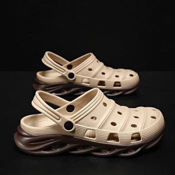 Сандали Мъжки джапанки Летни EVA обувки с дупки Плажни сабо Сандали Мъжки домашни чехли Градински обувки за открито Голям размер 45