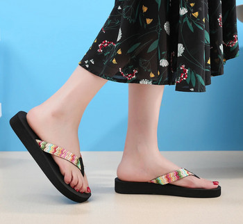 2024 Γυναικείες παντόφλες Μόδα επίπεδα σανδάλια Σαγιονάρες αναψυχής εξωτερικού χώρου Ταξιδιωτικές παντόφλες παραλίας Γυναικείες flat flip-flop Slides Zapatos