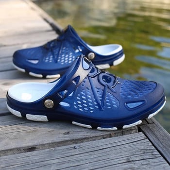 2023 Σανδάλι για άντρες Παντόφλες Water CroKs Παπούτσια Outdoor Beach Casual Hollow Zapatos De Hombre καλοκαιρινές σαγιονάρες Ανδρικά τσόκαρα για το σπίτι