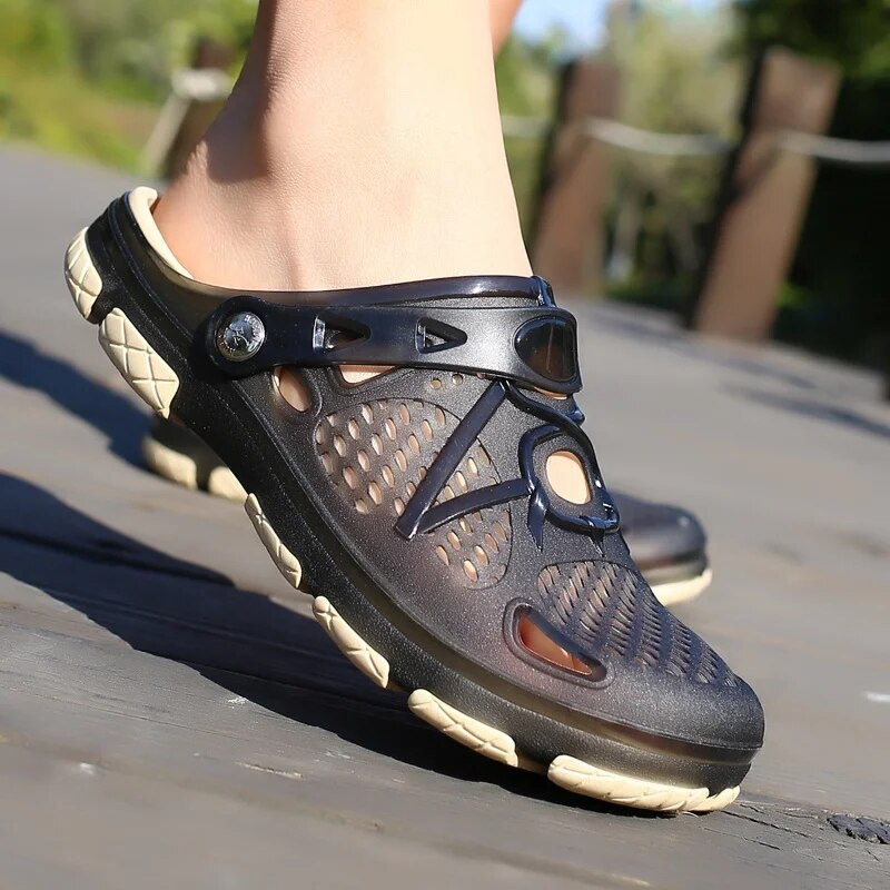 2023. gada sandales vīriešiem, čības, ūdens, apavi, brīvdabas pludmale, ikdienišķi dobi Zapatos De Hombre, vasaras čības, vīriešu mājas koka tupeles