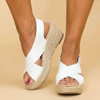 Νέα μόδα γυναικεία παπούτσια Wedge Casual άνετα σανδάλια πλατφόρμας Peep Toe Κομψά γυναικεία τακούνια 2023