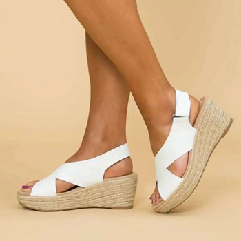 Νέα μόδα γυναικεία παπούτσια Wedge Casual άνετα σανδάλια πλατφόρμας Peep Toe Κομψά γυναικεία τακούνια 2023