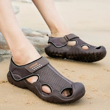 Мъжки сандали Летни дебели подметки Обувки със затворени пръсти за туризъм газене Риболов Плажни обувки Маратонки за мъже