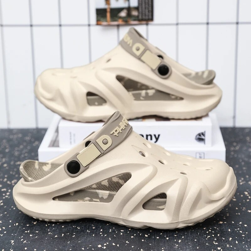 Jaunas vasaras vīriešu sandales Eva vieglas pludmales āra dizaina vīriešu čības vannas istabas neslīdošas kurpes vīrietim Hot populārs modelis