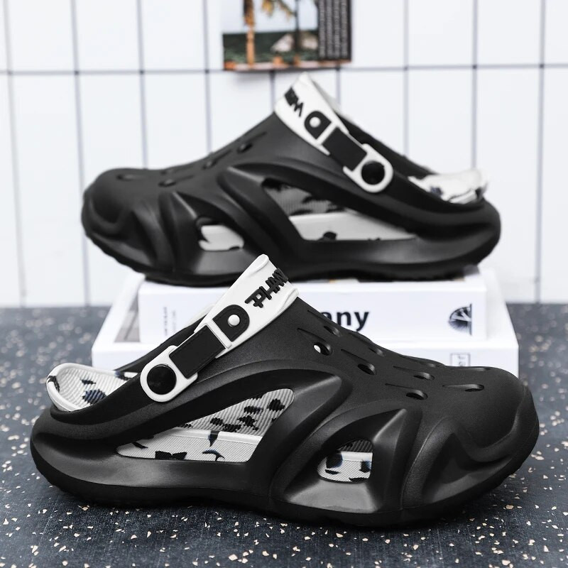Jaunas vasaras vīriešu sandales Eva vieglas pludmales āra dizaina vīriešu čības vannas istabas neslīdošas kurpes vīrietim Hot populārs modelis