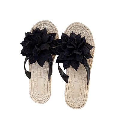 Női nyári alkalmi flip-flop papucs puha alsó csúszásmentes, légáteresztő virágos otthoni alkalmi papucsok édes tengerparti ünnepi papucsok