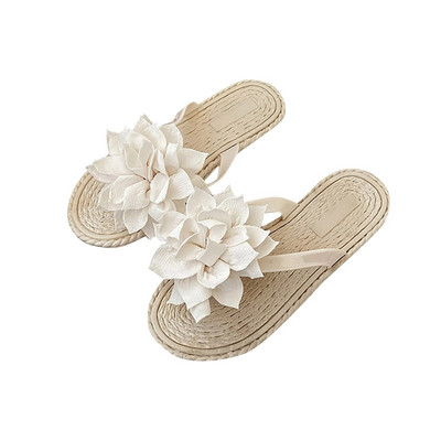Női nyári alkalmi flip-flop papucs puha alsó csúszásmentes, légáteresztő virágos otthoni alkalmi papucsok édes tengerparti ünnepi papucsok