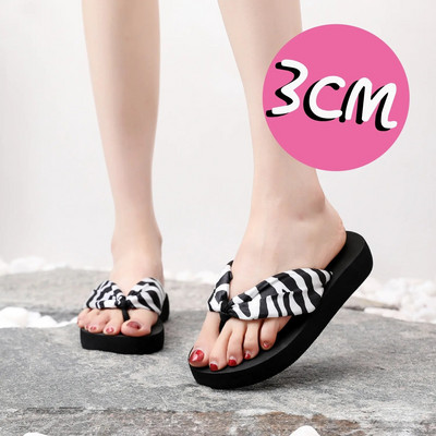 Sievietēm Mājas Čības Zebra Vēnas Sieviešu ķīļi Flip-flop āra ikdienas apavi Vasaras platforma Unisex Sieviešu vieglas sandales sānos