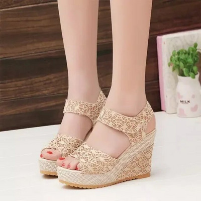 Ψηλοτάκουνα Wedge Platform Fish Mouth 2022 Νέα γυναικεία πέδιλα Peep Toe Γυναικεία παπούτσια Άνετα καλοκαιρινά παπούτσια σχεδιαστών