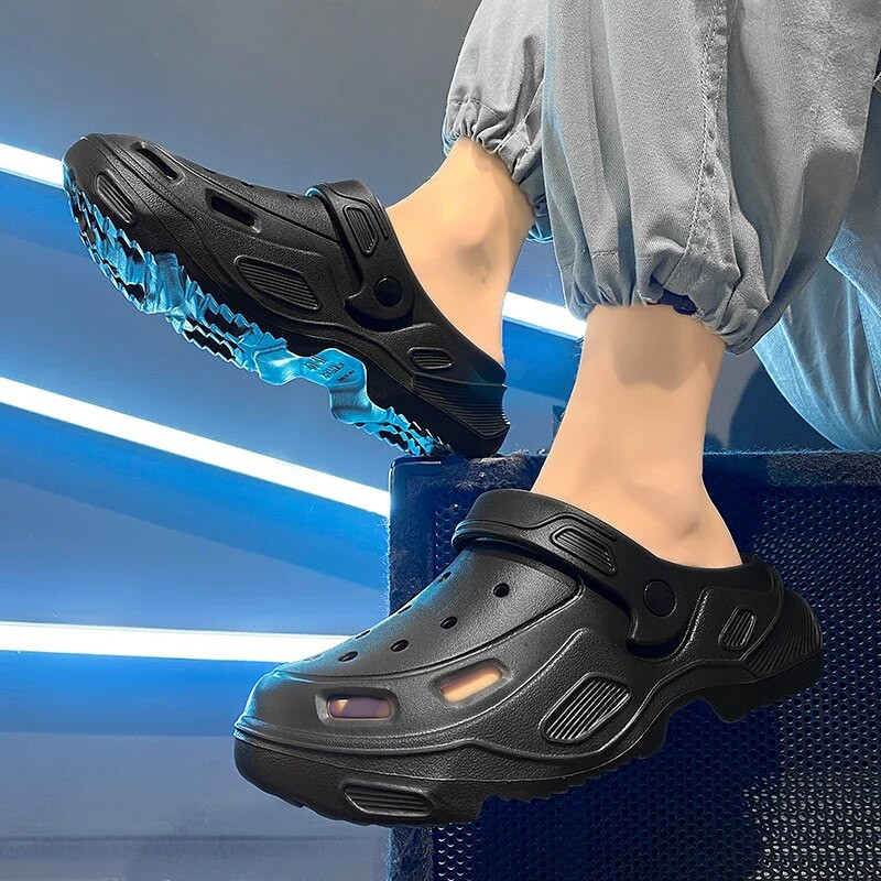 Új dögös kültéri férfi szandál nyári Eva Soft Mans alkalmi cipő csúszásmentes könnyű vastag alsó fiatal divatos férfi papucs