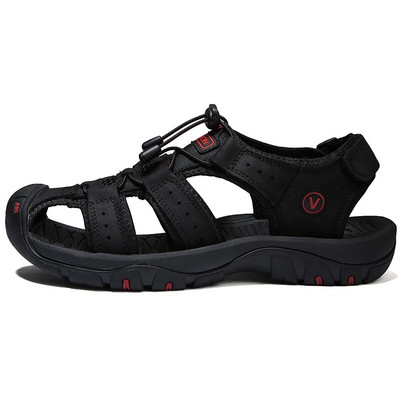 Férfi Bőrszandál Nyári Klasszikus Férfi Kültéri Szandál Puha Kényelmes Strandszandál Papucs Férfi Cipők Nagy méret 38-48