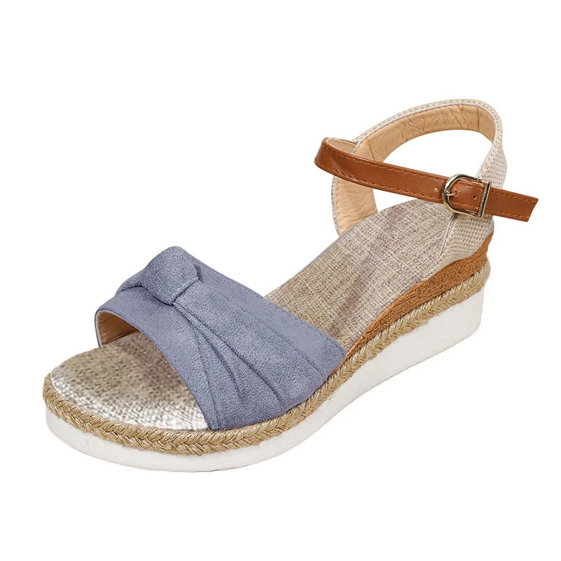 Espadrilles Wedge Sandals sievietēm Vasaras Peep Toe Neslīdoši Gladiatora Kurpes Sieviešu Modes Bowtie platforma Sandalias Mujer 2024